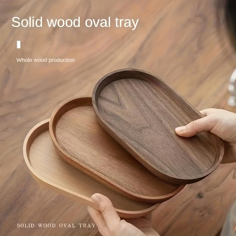 2pcs LDQ Elegant Wooden Serving Tray - Japanese Style, Space-saving Design, Perfect For Home Decor And Kitchen Accessories - Prohibited For Sale On The Temu Platform