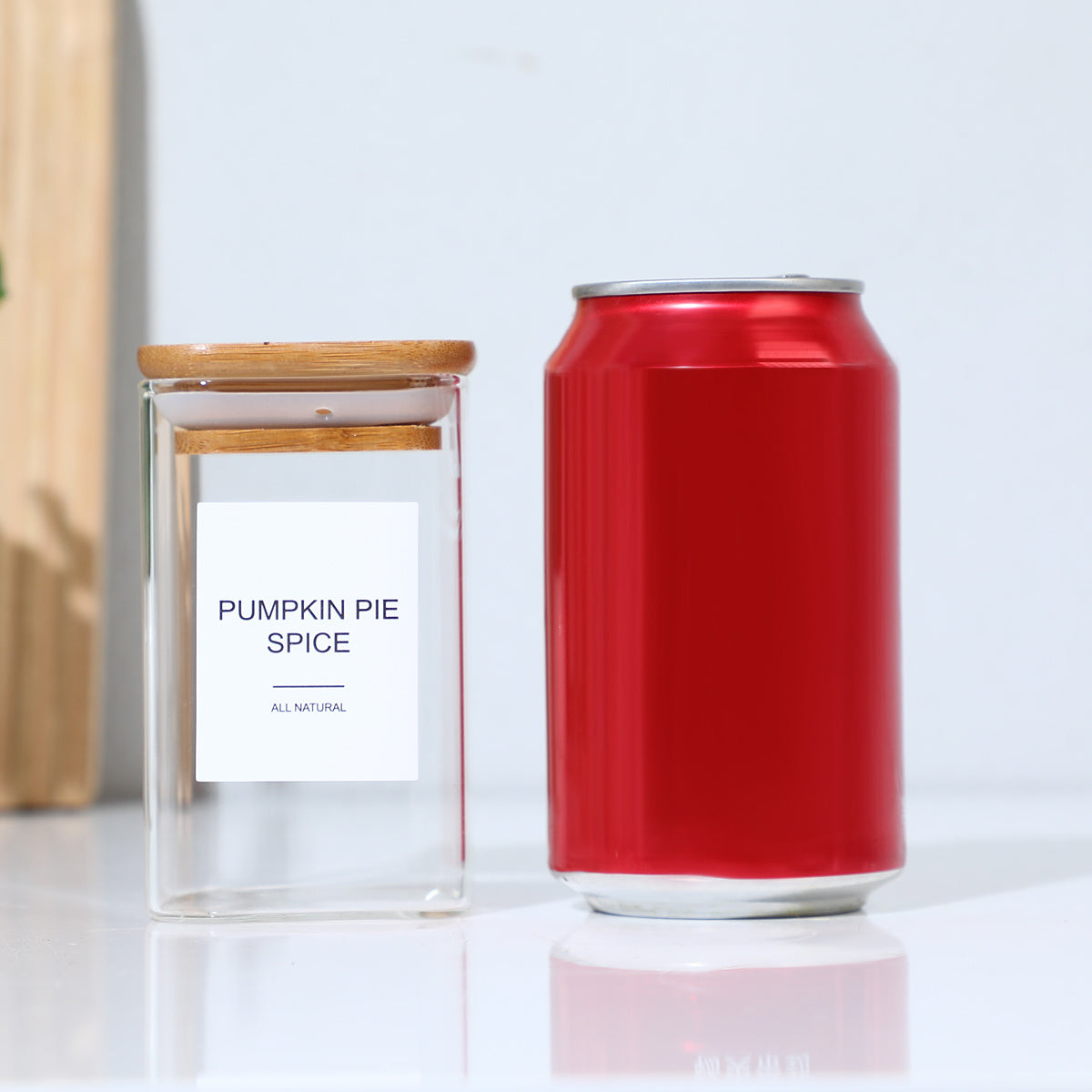 24 PCS Square Seasoning Jars Pepper Bottle Pepper Powder Bottle 240ml Glass Seasoning Jars Salt Jars