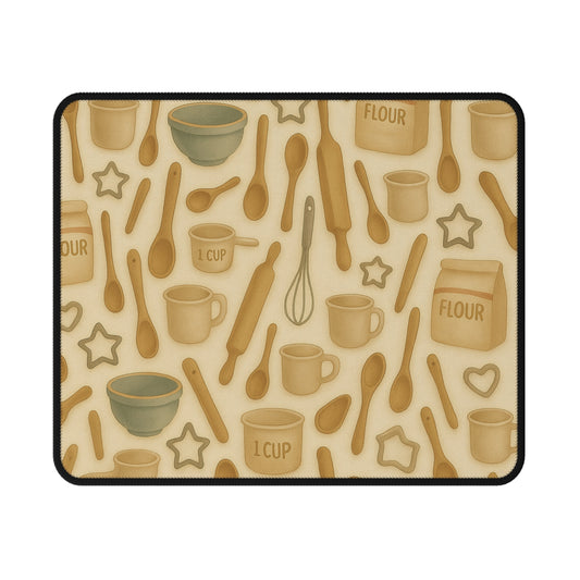 Cozy Kitchen Non-Slip Gaming Mouse Pad - Perfect for Baking Enthusiasts, Gamer Gift, Home Office Decor, Cute Design, Desk Accessory