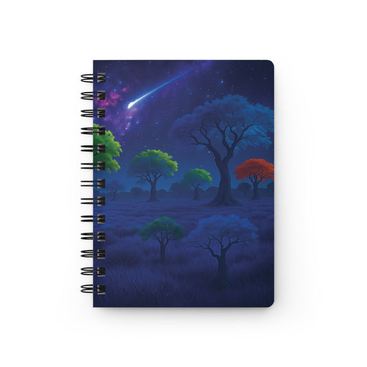 Cosmic Tree Spiral Bound Journal, Night Sky Note Pad, Gift for Writers, Dreamy Journal, Artistic Stationery, Gift for Students