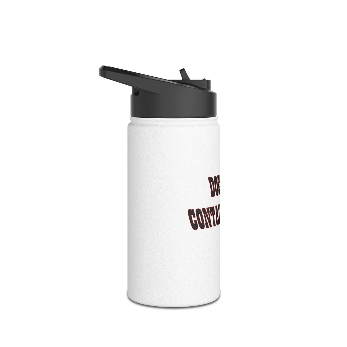 Stainless Steel Water Bottle - 'Does not contain alcohol, Travel Mug